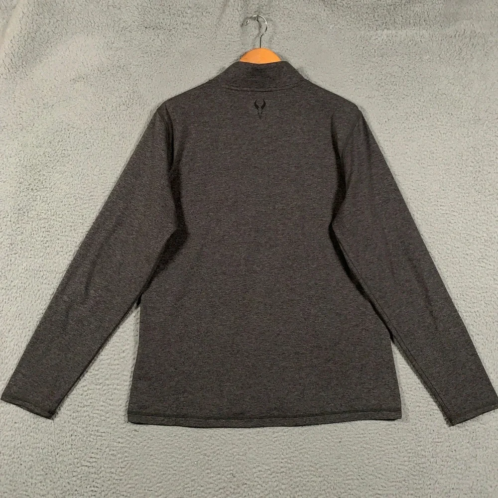 Badlands Every Wear LW 1/4 Zip Pullover Men's Large Gray Heather Outdoor Stretch